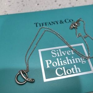 Tiffany & Co diamond initial “a” necklace
